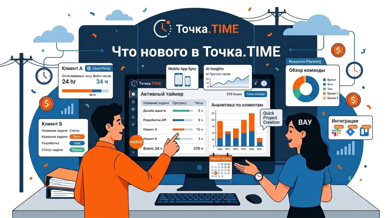 Что нового в сервисе Точка.Time